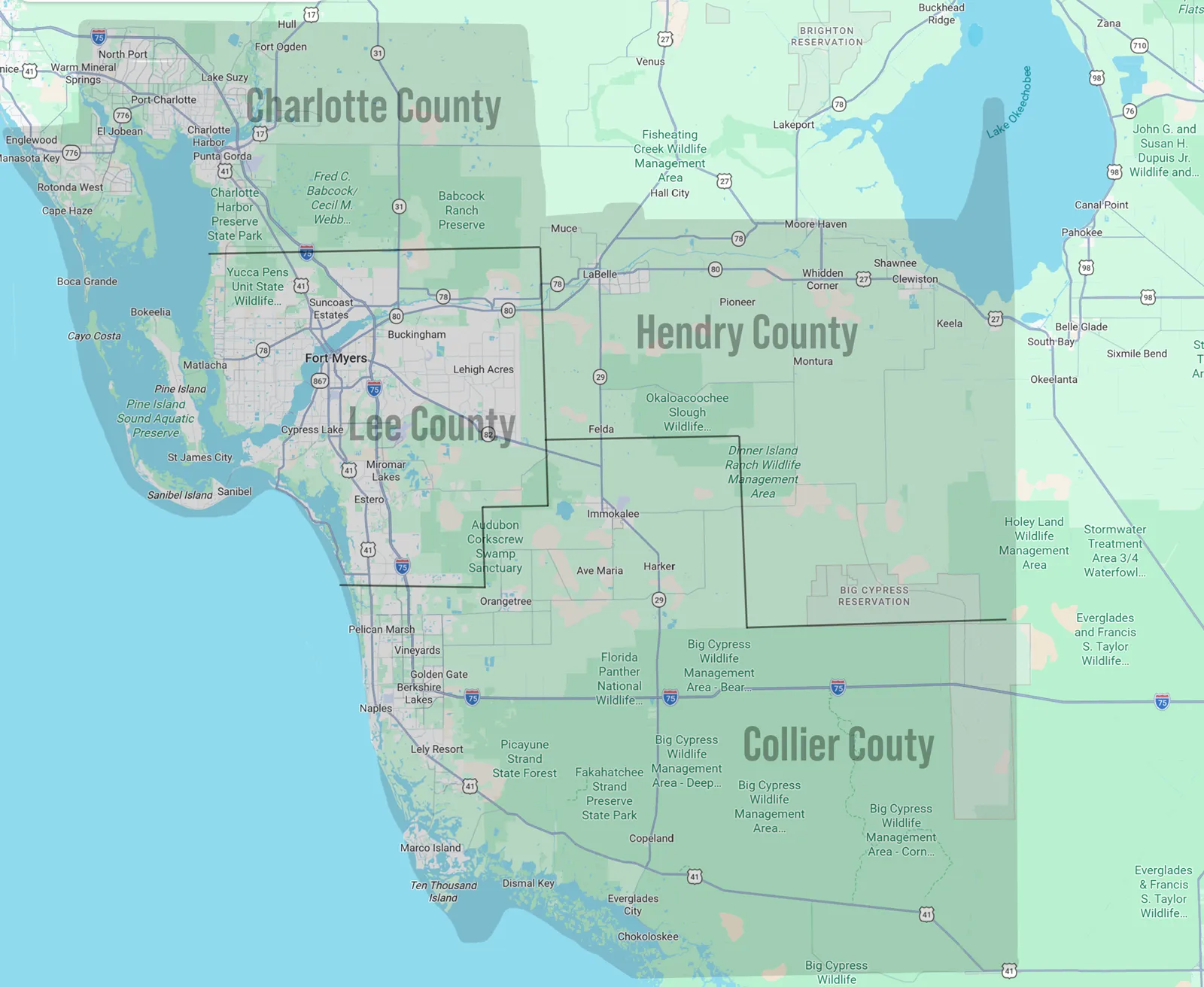 Petcosky Companies Florida Service Area